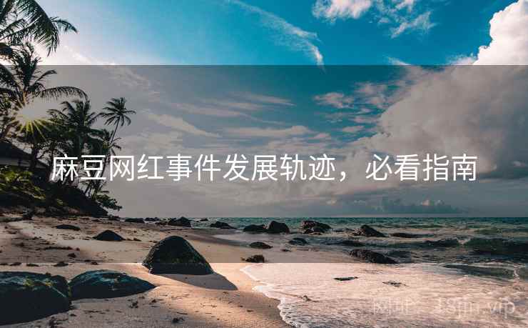 麻豆网红事件发展轨迹，必看指南