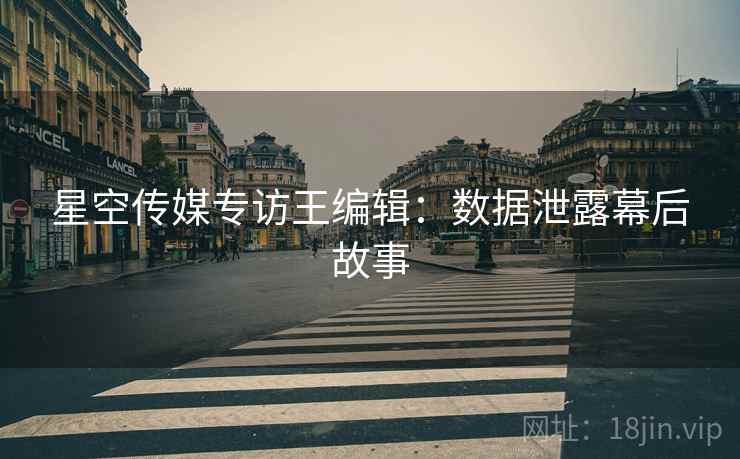 星空传媒专访王编辑：数据泄露幕后故事