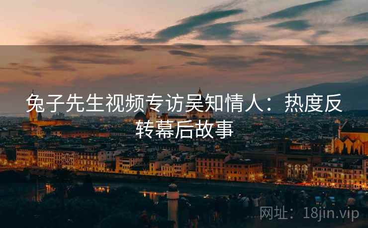 兔子先生视频专访吴知情人：热度反转幕后故事