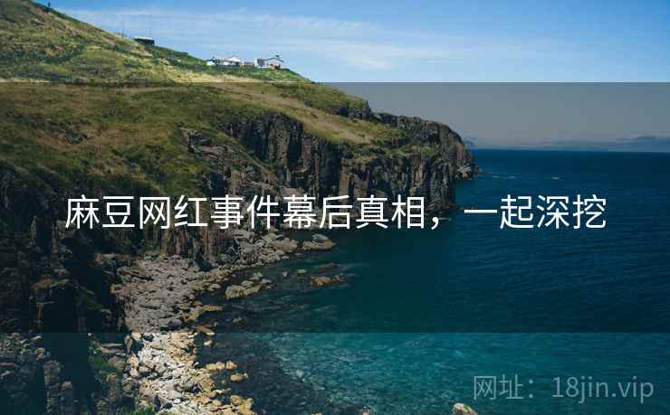 麻豆网红事件幕后真相，一起深挖