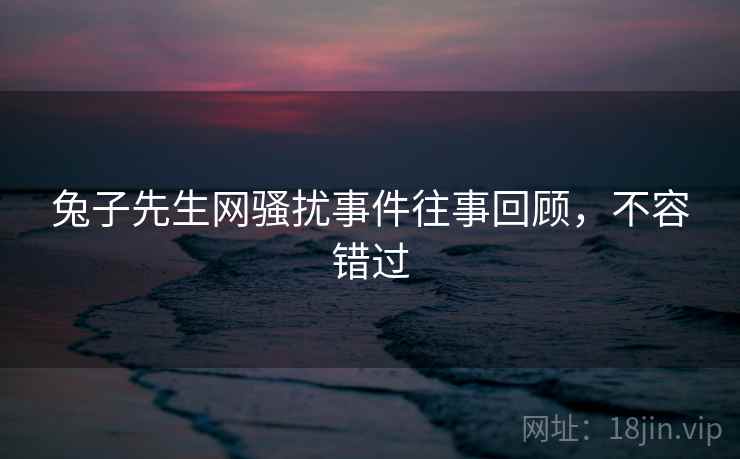 兔子先生网骚扰事件往事回顾，不容错过