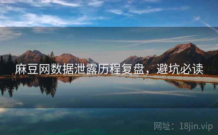 麻豆网数据泄露历程复盘，避坑必读